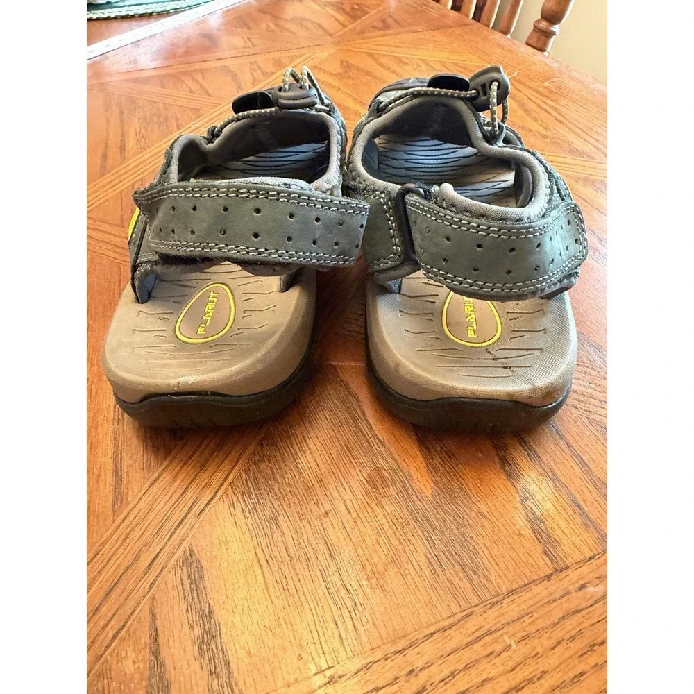 Flarijt Leather Hiking Sandals US M8.5 W10.5 Green Suede Adjustable Loop NWOT